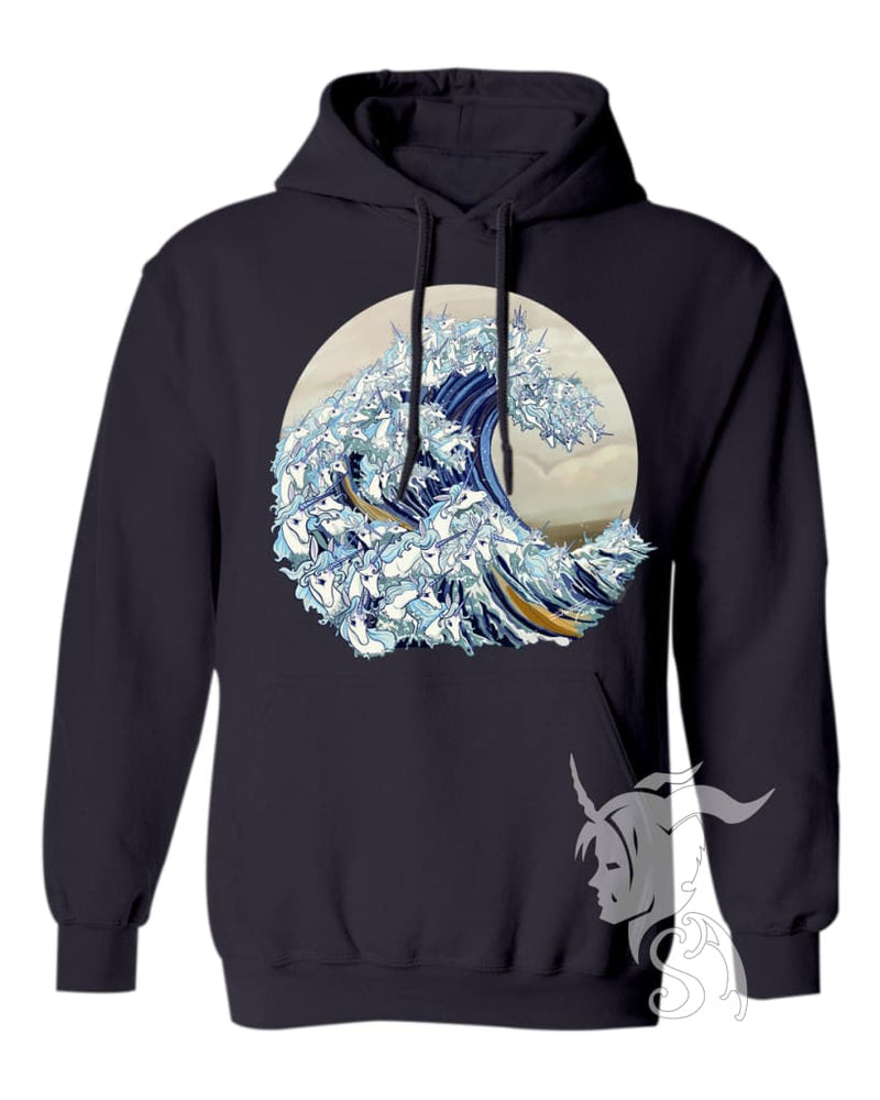Unicorn Wave Hoodie Charcoal / Sm Apparel & Accessories
