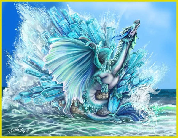 Aquamarine Dragon Shottsy Arts