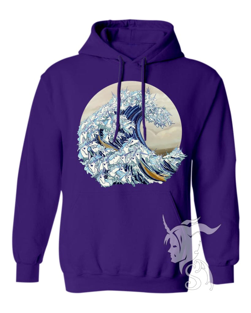 Unicorn Wave Hoodie Purple / Sm Apparel & Accessories